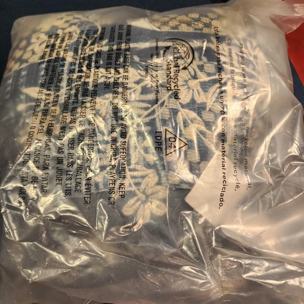 Pottery Barn💙 NWT Indigo Blue Patchwork Heart Shaped Love Pillow